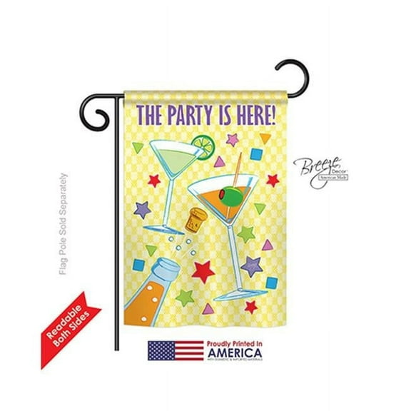 Breeze Decor 65027 Party 2-Sided Impression Garden Flag - 13 x 18.5 in.