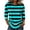 Black, variant on Shirts for Women Striped Crew Neck 3/4 Sleeve Trendy Loose Fit T Shirts Color Block Casual Comfy Tunic Tops Pink 2XL