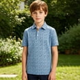 thumbnail image 2 of Byoo Little Boys Tshirt Tennis Racket Print Short Sleeve Polo Shirt Casual Sports T-Shirt,Blue, 2 of 5
