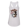 thumbnail image 2 of Wild Bobby, Biker Betty Boop Wild One MC Motorcycle Betty Boop Ladies Racerback Tank Top, White, X-Large, 2 of 5