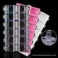 thumbnail image 2 of Jewelry Container Transparent Vivid Color 12 Grids Dustproof Smooth Edge Save Space Plastic Nail Art Decoration Loose Bead Jewelry Storage Box for Home, 2 of 8
