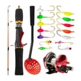 thumbnail image 3 of Caña de pescar en hielo, de pesca en hielo,Juego de cañas de pescar de invierno Accesorios para exteriores,Equipo de pesca completo Gancho de línea de pesca,Equipo de Zulema Caña de pescar en hielo, 3 of 8