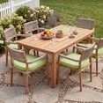 thumbnail image 3 of BPS 18" x 19" Outdoor Dining Chair Cushion, Water Resistant Patio Seat Cushion Pads with Ties, Set of 2 - Green, 3 of 9