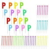 96 Piece Letter P Birthday Cake Candles Set with Holders Value Pack, for Baby Shower Kids Birthday Graduations Anniversary Party Dessert Decoration