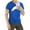 Blue, variant on Men's Baby Shirt V-Neck Short Sleeve T-Shirt for Men - Skin to Skin Contact Design, Pocket Detail - Ideal for New Dad Bonding, Hospital Stay, Father's Day Gift, Family