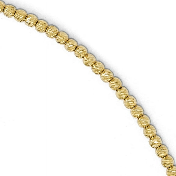 FJC Finejewelers 14k Yellow Gold Bright Cut Beaded Bracelet