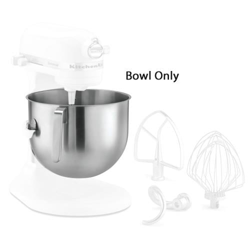 KitchenAid KSMC7QBOWL 7-Qt NSF Certified Polished Stainless Steel Bowl with J Hook Handle