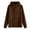 Coffee, variant on Wutalume Women's Casual Round Neck Long Sleeve Solid Color Hooded Sweatshirt, Comfortable and Versatile Top for Daily Wear, Offering a Relaxed Fit and Easy Movement,Beige L