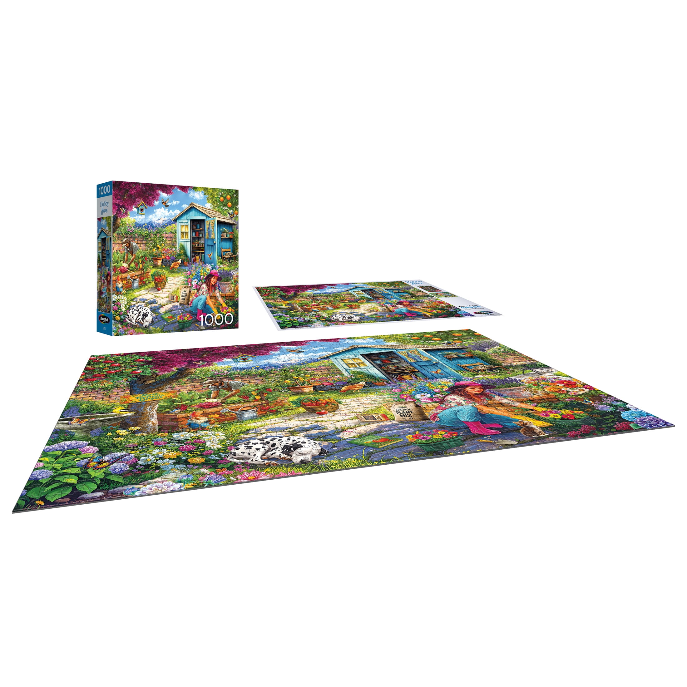 RoseArt - Favorite Places 1000-Piece - HH Couple in the garden- Adult Interlocking Puzzle