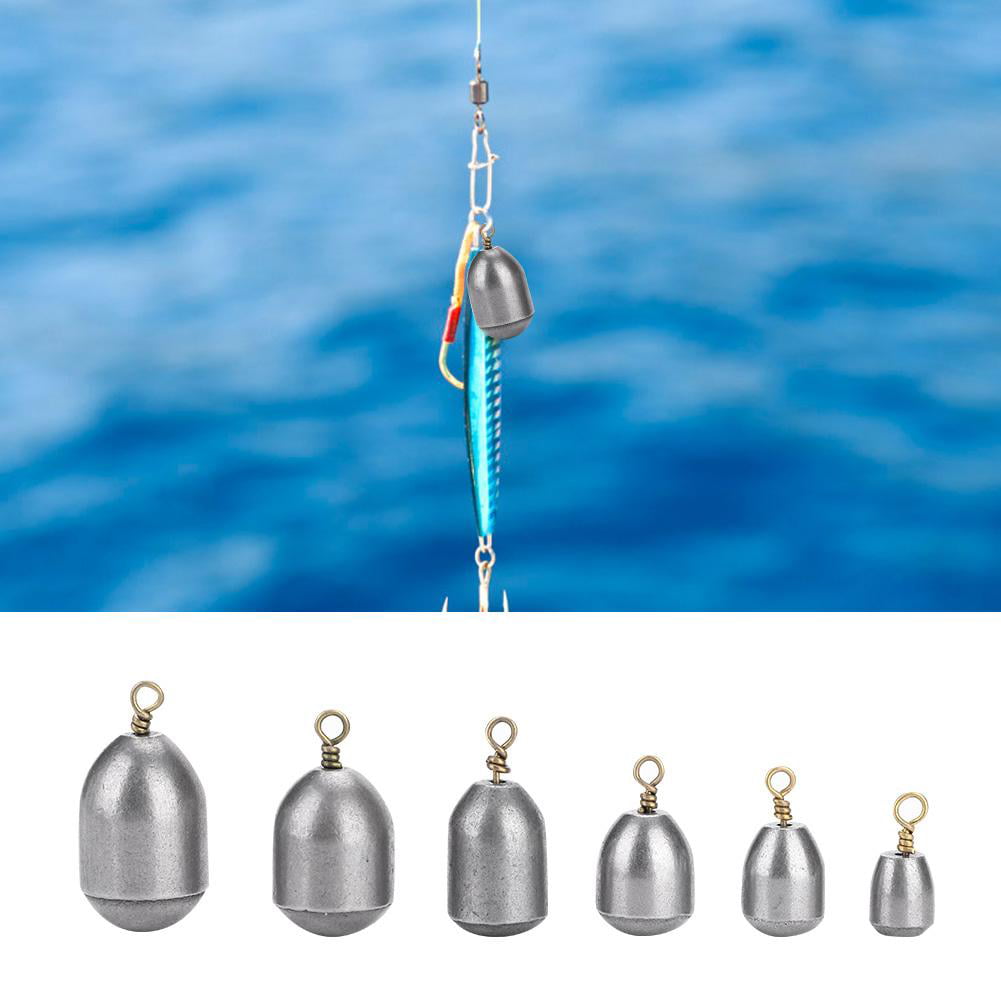 Fishing Iron Sinkers Fishing Weights Sinker Fish Casting Tool Set with Eco-Friendly Iron for Outdoor Fishing Silver 18pcs