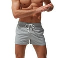 thumbnail image 1 of Mens 5 Inch Swim Trunks Beach Trunks Solid Grey Xl, 1 of 5