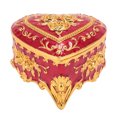 thumbnail image 5 of Small Jewelry Box Heart Shape Vintage Decorative Box Zinc Alloy Storage Container For Accessories And Gifts, 5 of 21