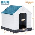 thumbnail image 2 of Large Dog House,Outdoor Dog Kennel,Insulated Dog House Pet Puppy Shelter for Small Medium Large Dogs Waterproof with Air Vents&Elevated Indoor Outdoor(39"H), 2 of 7