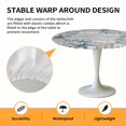 thumbnail image 2 of Elastic Fitted Round Tablecloth, Blue Coastal Waterproof Stretch Table Cover for 55"-60" Tables, Summer Beach Starfish Nautical Eucalyptus Vintage Washable Outdoor Tablecloths for Patio, Picnic, 2 of 9