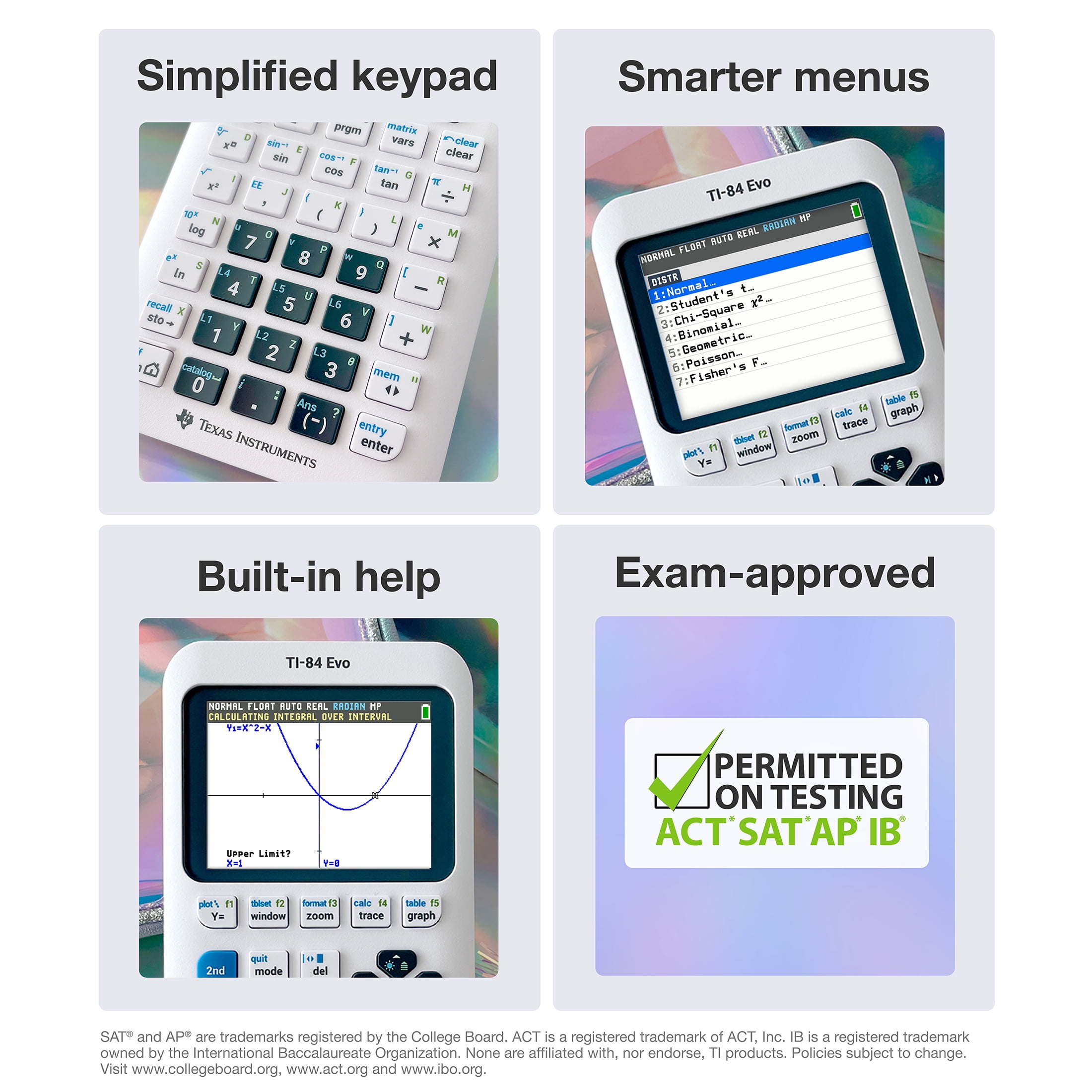 TI-84 Evo Graphing Calculator with Python for College, High School, and Middle School