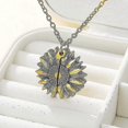 thumbnail image 2 of You Are My Sunshine Necklace Sunflower Necklace Locket With Engraved Message Pendant For Women-gold-(meili), 2 of 5