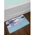 thumbnail image 2 of Funny Bath Mat, Clouds with Smiley Faces and Ornate Motifs Happiness Fun Rainy Season Graphic Image, Non-Slip Plush Mat Bathroom Kitchen Laundry Room Decor, 29.5 X 17.5 Inches, Pink Blue, Ambesonne, 2 of 2