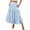 Light Blue, variant on Fgnfyis Women's Mid Length Skirt with Pockets High Elasticity Waist Flowing Ruffles Casual Summer Bohemian Style A-Line Skirt Black XXL