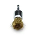 thumbnail image 3 of VIVIAN- 1" Crimped Wire End Brush Brass Coated 1/4" Hex Shank For Die Grinder Or Drill, 3 of 4