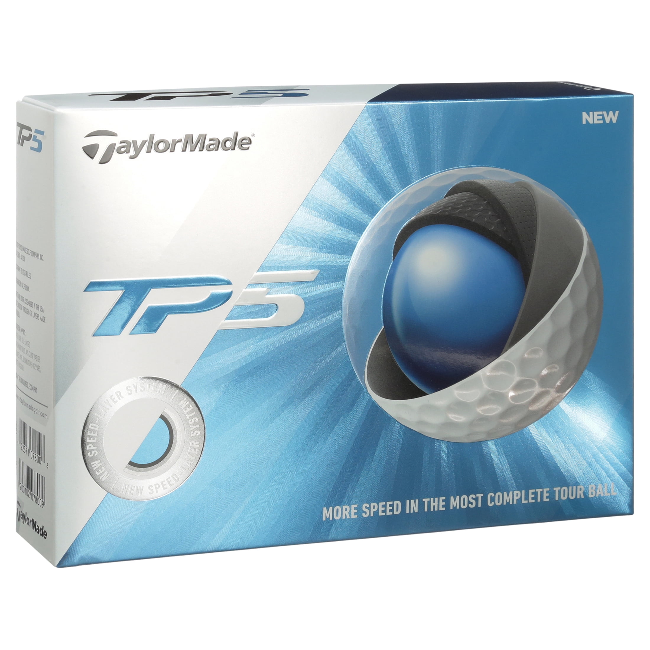 TaylorMade TP5 5-Layer Golf Balls, 3 oz (12 Pack)