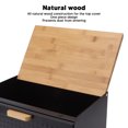 thumbnail image 3 of Wooden Bread Box Vintage Large Capacity Bread Storage Bin Kitchen Countertop Suitable Housewarming Gifts, 3 of 7