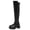 Black, variant on Xfvqtps Womens Thigh High Boots Zippeer Back Thick Sole Round Toe Faux Leather over the Knee Boots