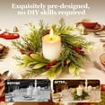 thumbnail image 4 of Small Christmas Wreath, 6 Pcs 6" Mini Christmas Wreaths for Cabinets, Small Cabinet Wreaths for Kitchen Cabinet Window Door Farmhouse Christmas Party Decorations Candle Rings Fireplaces (K), 4 of 13