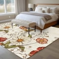 thumbnail image 4 of Farmhouse Botanical Area Rug 5x7 FT, Non Slip Bedroom Throw Carpet, Pastoral Summer Spring Floral Washable Soft Floor Carpet Non-Shedding Rug for Dining Room Bedside Classroom Desk, 4 of 9