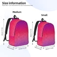 thumbnail image 3 of Yiaed Light Purple Glitter Print Backpack, Premium Laptop Backpack, Travel Backpack for Women, Lightweight Backpacks, Comfortable Back Pack-Medium, 3 of 7