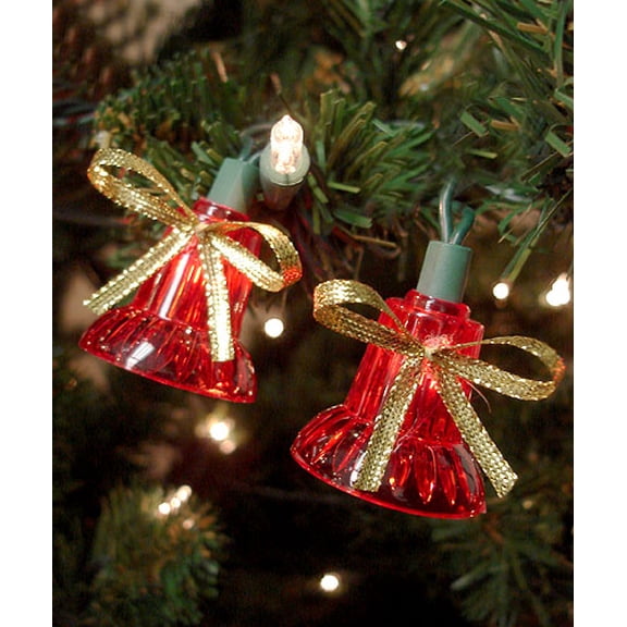 Northlight Multi-Function Musical Bells Christmas Lights - Red - 13' Green Wire - 40ct