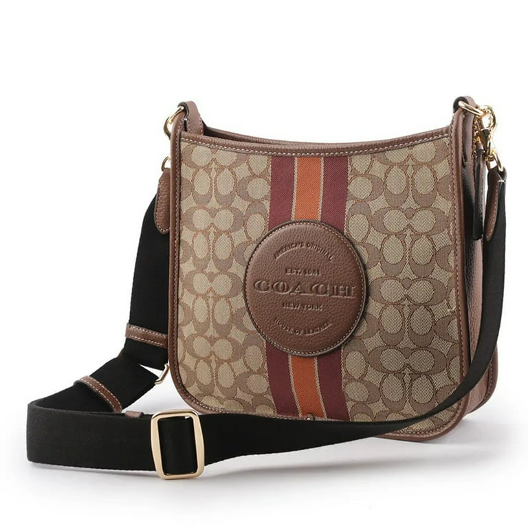 Coach Women's Dempsey Top Zip File Crossbody Bag in Signature