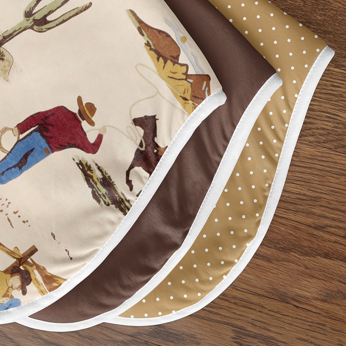 Sweet Jojo Designs Wild West Cowboy Brown Red Blue Absorbent Burp Cloths 3 Piece Set