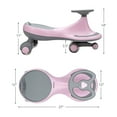 thumbnail image 2 of Gymax Wiggle Car Ride-on Toy w/ Flashing Wheels for Toddlers & Kids Pink, 2 of 10