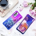 thumbnail image 6 of for Samsung Galaxy A23 Case,Galaxy A23 5G Case,with HD Screen Protector,Gradient Quicksand Glitter Liquid Floating Waterfall Durable Girls Cute Phone Case for Samsung A23 5G (Purple/Blue), 6 of 14