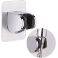 thumbnail image 1 of Soporte universal para cabezal de ducha, diseño que ahorra espacio para una fácil instalación en paredes lisas sin perforar (plástico ABS de grado de ingeniería cromado, 100 % acero inoxidable), 1 of 5