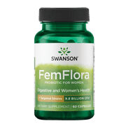 Swanson Probiotics Femflora Probiotic for Women 9.8 Billion Cfu Capsule 60ct
