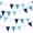 Royal Blue, variant on 12M/40Ft Royal Blue Pennant Banner Flags 42Pcs Blue Party Decoration Garland Cotton Triangle Flags Banners for Baby Shower Nautical Pirate Under The Sea Festival Decoration Pennant Banners