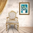 thumbnail image 3 of Moore, Regina 25x32 Gold Ornate Wood Framed with Double Matting Museum Art Print Titled - Green Leaves in Pots II, 3 of 4
