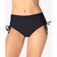 thumbnail image 1 of Swim Solutions Black Adjustable Ruched Bikini Swimsuit Bottoms Size 12, 1 of 1