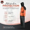 thumbnail image 3 of Daniel Smart Motorcycle Soft Polyester Rain Suit for Man Waterproof with Reflective Piping and Zipper Closure., 3 of 7