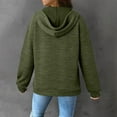 thumbnail image 6 of QQAMB Womens Hoodies Sweatshirts Ribbed Knit Long Sleeve Drawstring V-Neck Casual Pullover Sweatshirt Hooded Tops, 6 of 8
