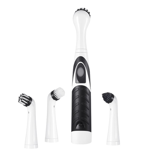 SAYOO Cepillo de limpieza eléctrico con 3 cabezales de cepillo para uso doméstico para baño, cocina, limpieza del hogar SAYOO Home Furnishing