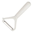 thumbnail image 2 of SomWiBe Horizontal Vegetable Peeler White Wheat Straw Handle Sharp Stainless Steel Ceramic Blade Potato Fruit Peeling Tool 5.5in, 2 of 6