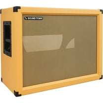 Sound Town 2x12 Empty Guitar Speaker Cabinet, Birch Plywood, Orange, Wheat Cloth Grill, Compatible with Celestion/Eminence Speakers (GUC212OBOR-EC)