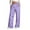 Purple, variant on Womens Wide Leg Sweatpants Fashion Stars Print Patchwork High Waisted Baggy Lounge Pants Athletic Flared Joggers