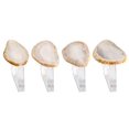 thumbnail image 1 of Agate Napkin Rings Set of 4 Natural Aagte Slice Square Acrylic Napkin Rings for Wedding Christmas Valentine's Day Dinner Napkin Decor (White), 1 of 6