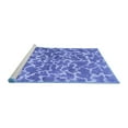 thumbnail image 2 of Ahgly Company Machine Washable Indoor Square Abstract Blue Contemporary Area Rugs, 5' Square, 2 of 4