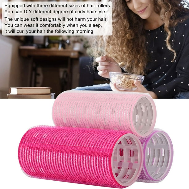 Rizadores para el cabello, Rulos para el cabello con agarre automático Rizadores para el cabello DIY Accesorios Accesorios para peluquería flexibles Rizos para el cabello Rizos 3 piezas Ecomeon no