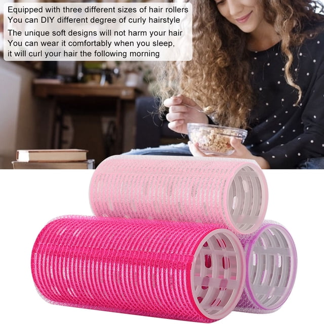 Rizadores para el cabello, Rulos para el cabello con agarre automático Rizadores para el cabello DIY Accesorios Accesorios para peluquería flexibles Rizos para el cabello Rizos 3 piezas Ecomeon no