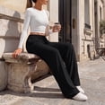 thumbnail image 3 of SUNBS Womens Loose Lounge Sweatpants High Waisted Wide Leg Pants with Pockets Palazzo Trousers, 3 of 9